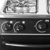 Estufa De Piso Abba 4 Puestos Con Horno Gas Natural AT101-5 Negro